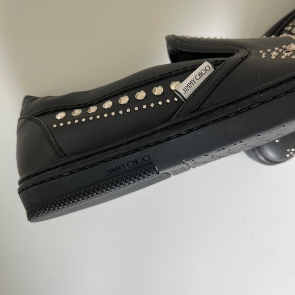 Jimmy Choo Grove Black Leather Slip-On Loafer Sneakers main image 7